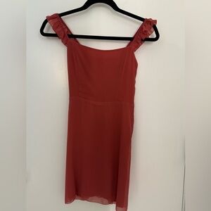 Aritzia Strapless Dress in Rich Red